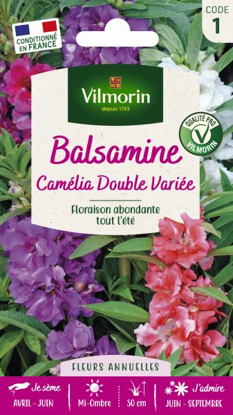 Fleurs - Balsamine Camélia Double Variée - PACKAGING_RECTO